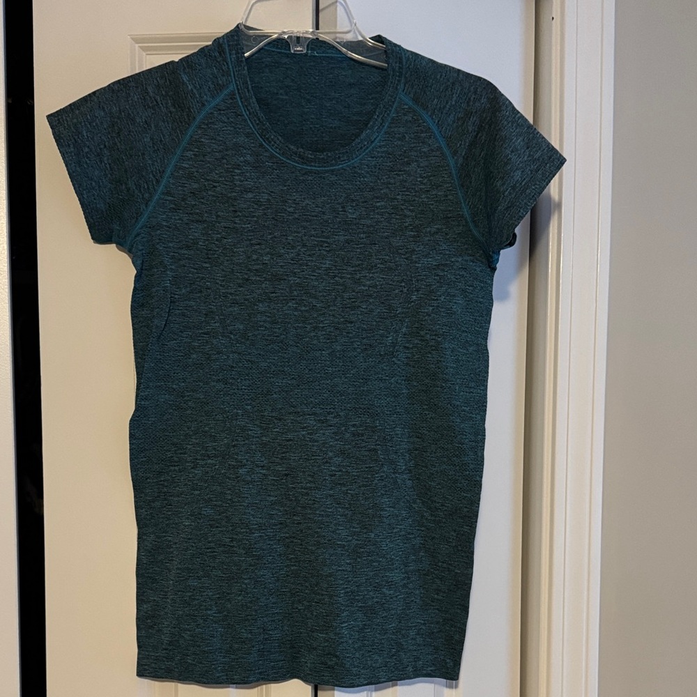 Lululemon-Teal Short Sleeve Athletic Shirt